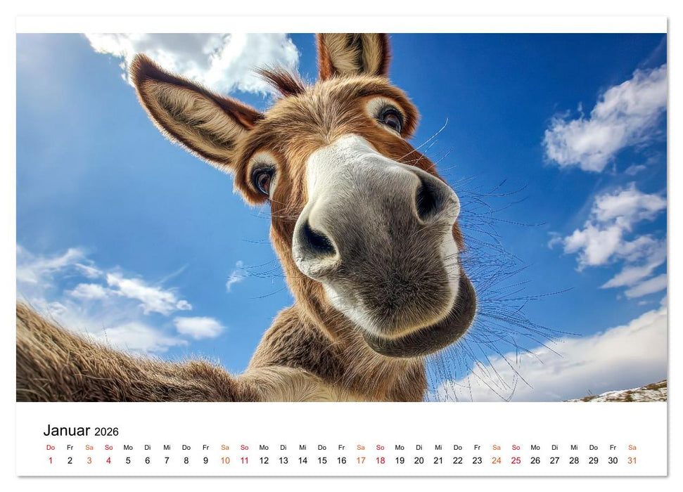 Esel - sanfte Seelen, große Ohren (CALVENDO Wandkalender 2026)