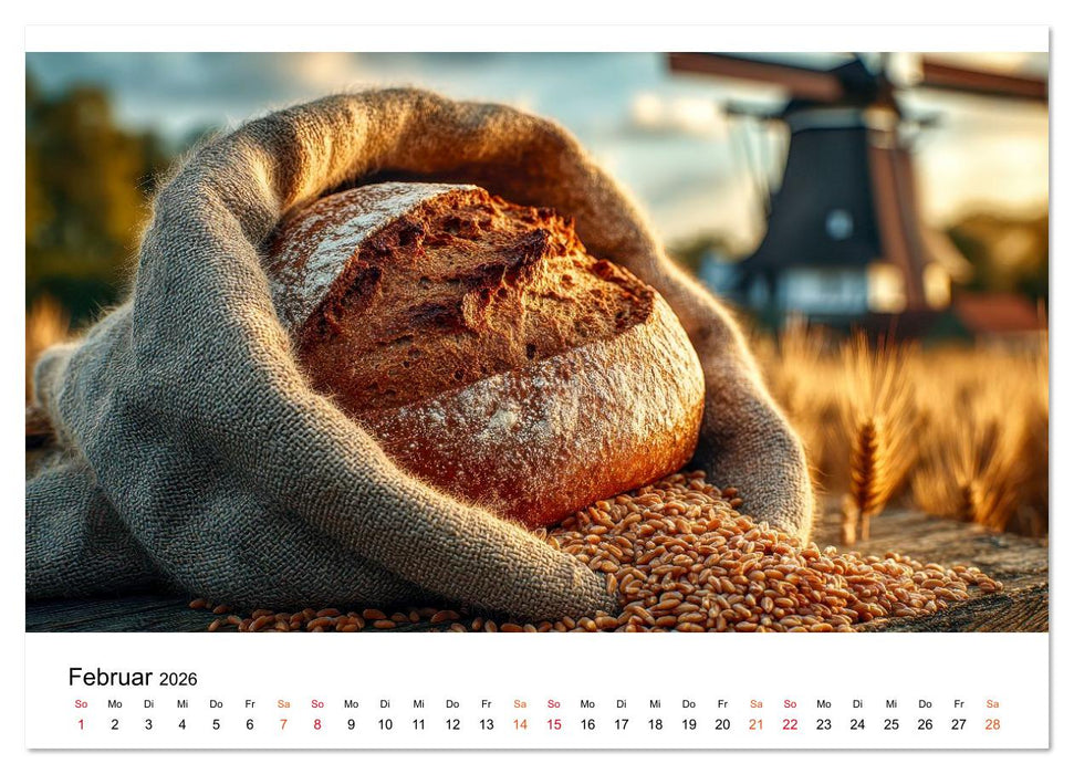 Küchenkalender Brot (CALVENDO Wandkalender 2026)