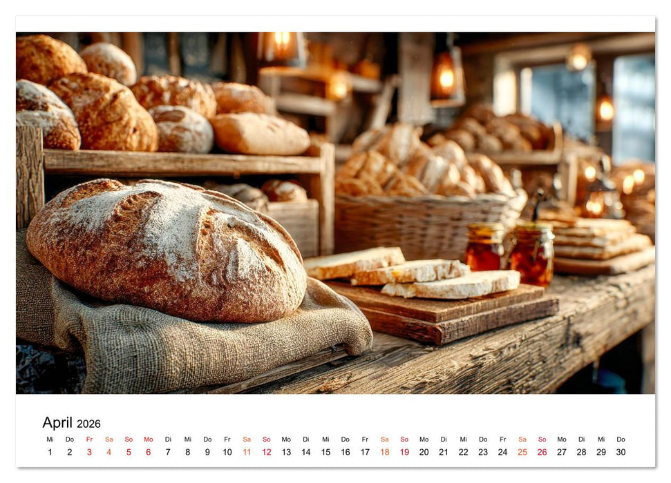 Küchenkalender Brot (CALVENDO Wandkalender 2026)