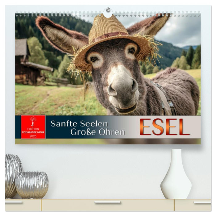 Esel - sanfte Seelen, große Ohren (CALVENDO Premium Wandkalender 2026)