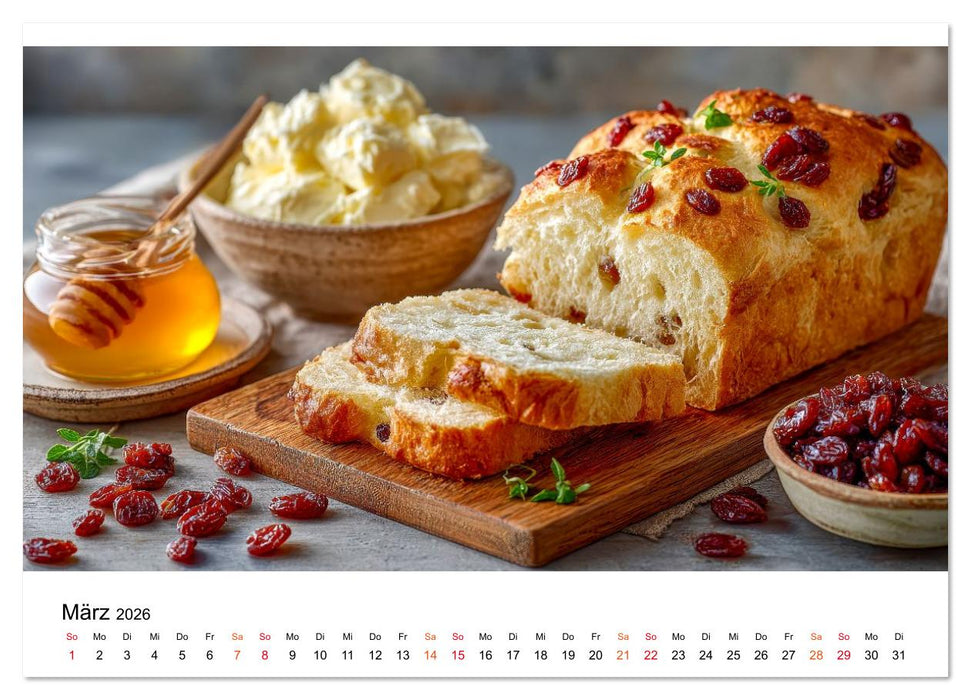 Küchenkalender Brot (CALVENDO Premium Wandkalender 2026)