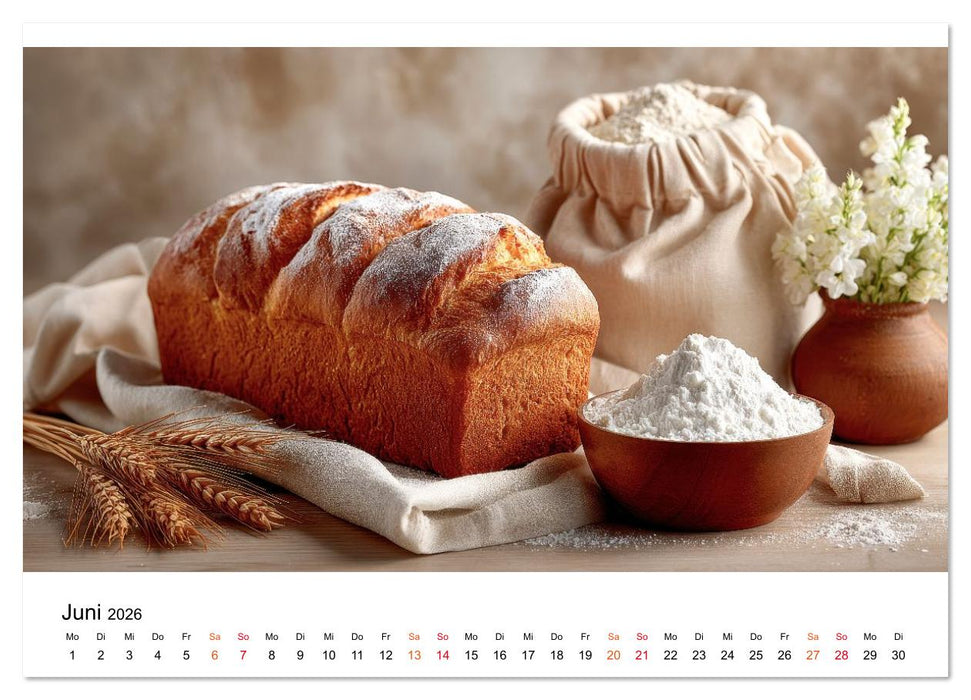 Küchenkalender Brot (CALVENDO Premium Wandkalender 2026)