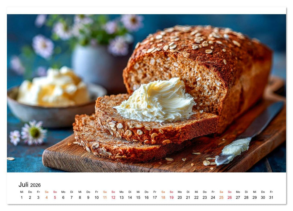 Küchenkalender Brot (CALVENDO Premium Wandkalender 2026)