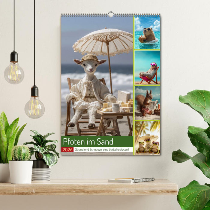 Pfoten im Sand (CALVENDO Wandkalender 2026)