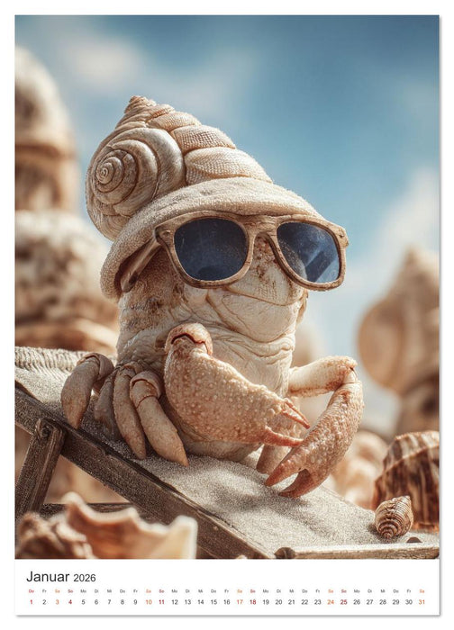 Pfoten im Sand (CALVENDO Wandkalender 2026)