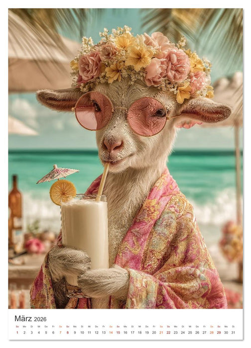 Pfoten im Sand (CALVENDO Premium Wandkalender 2026)