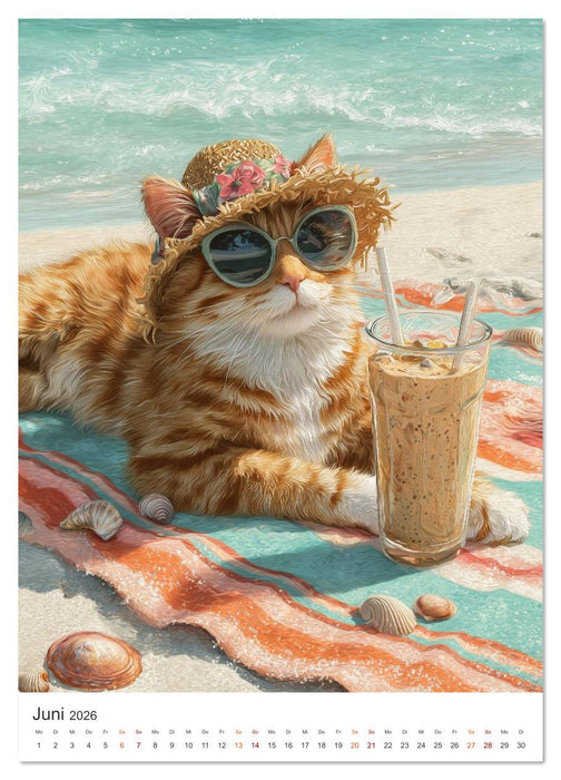 Pfoten im Sand (CALVENDO Premium Wandkalender 2026)