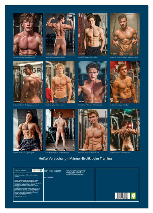 Heiße Versuchung - Männer-Erotik beim Training (CALVENDO Wandkalender 2026)