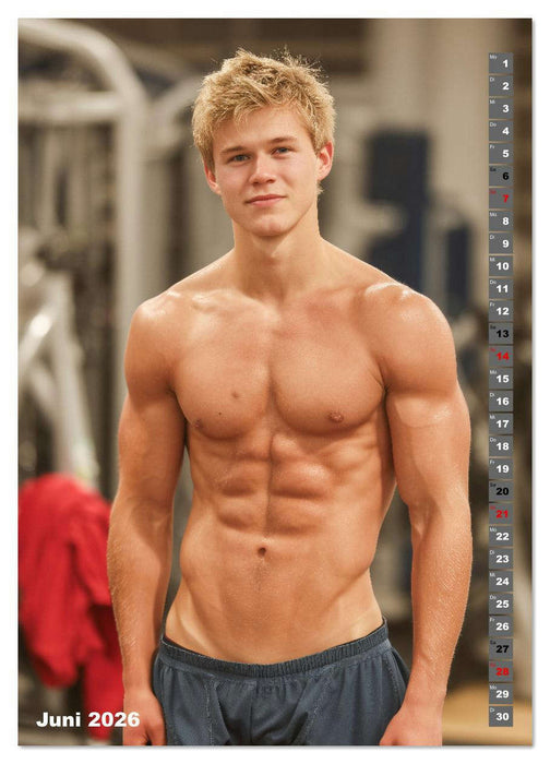 Heiße Versuchung - Männer-Erotik beim Training (CALVENDO Wandkalender 2026)