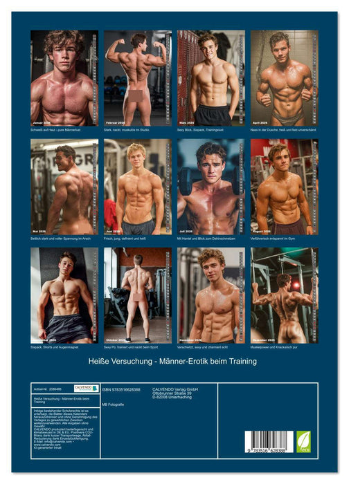 Heiße Versuchung - Männer-Erotik beim Training (CALVENDO Premium Wandkalender 2026)
