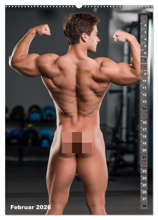 Heiße Versuchung - Männer-Erotik beim Training (CALVENDO Premium Wandkalender 2026)