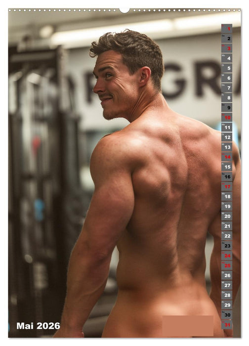Heiße Versuchung - Männer-Erotik beim Training (CALVENDO Premium Wandkalender 2026)
