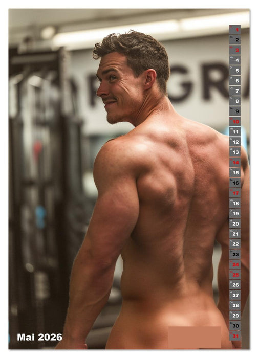 Heiße Versuchung - Männer-Erotik beim Training (CALVENDO Premium Wandkalender 2026)