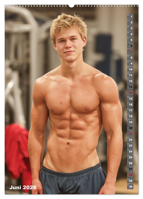 Heiße Versuchung - Männer-Erotik beim Training (CALVENDO Premium Wandkalender 2026)