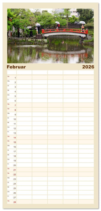 Gärten in Japan (CALVENDO Familienplaner 2026)