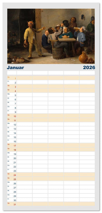 Party Time - Das Fest in der Kunst (CALVENDO Familienplaner 2026)