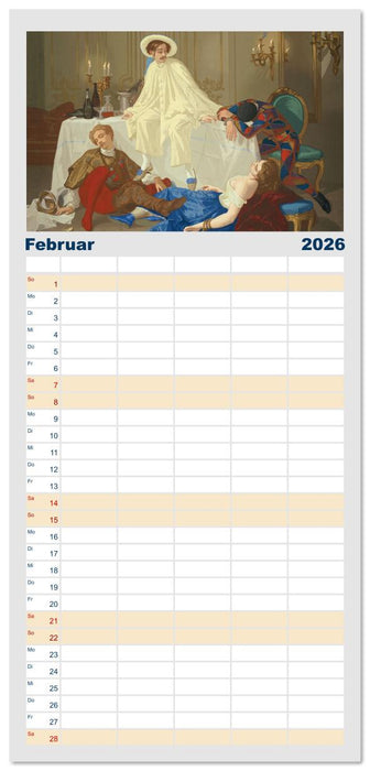 Party Time - Das Fest in der Kunst (CALVENDO Familienplaner 2026)