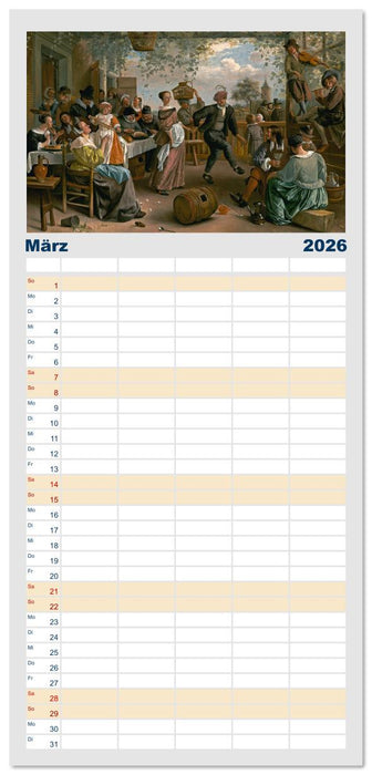 Party Time - Das Fest in der Kunst (CALVENDO Familienplaner 2026)