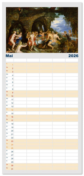 Party Time - Das Fest in der Kunst (CALVENDO Familienplaner 2026)