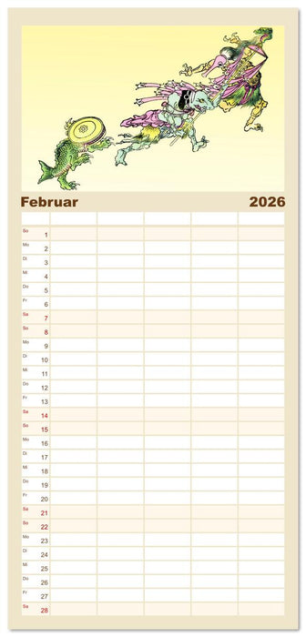 Kawanabe Kyosai - Einhundert Dämonen (CALVENDO Familienplaner 2026)