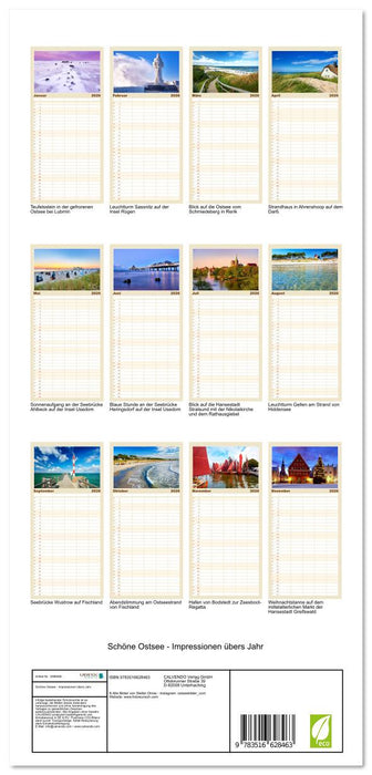Schöne Ostsee - Impressionen übers Jahr (CALVENDO Familienplaner 2026)
