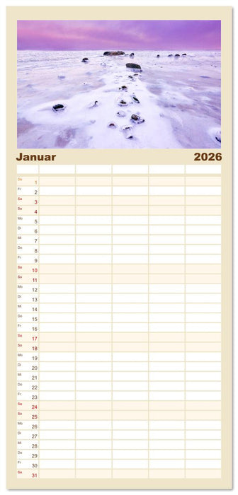 Schöne Ostsee - Impressionen übers Jahr (CALVENDO Familienplaner 2026)