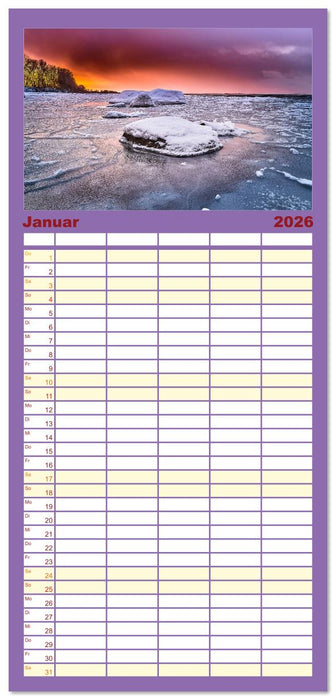 Ostseesteine (CALVENDO Familienplaner 2026)