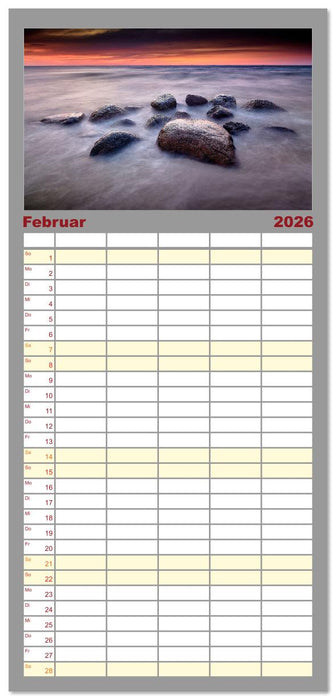 Ostseesteine (CALVENDO Familienplaner 2026)