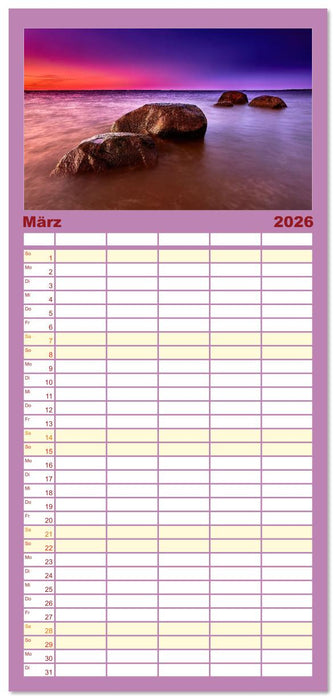 Ostseesteine (CALVENDO Familienplaner 2026)