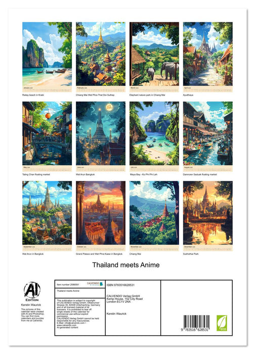 Thailand meets Anime (CALVENDO Premium-Calendar 2026)