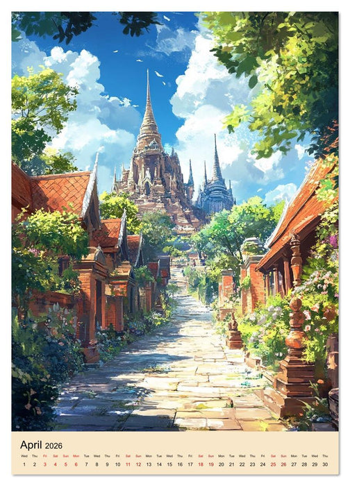 Thailand meets Anime (CALVENDO Premium-Calendar 2026)