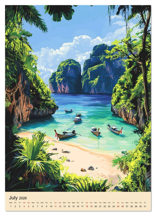 Thailand meets Anime (CALVENDO Premium-Calendar 2026)