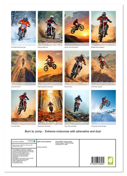 Born to Jump - Extreme motocross with adrenaline and dust (CALVENDO Monthly Calendar 2026)