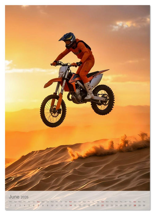 Born to Jump - Extreme motocross with adrenaline and dust (CALVENDO Monthly Calendar 2026)