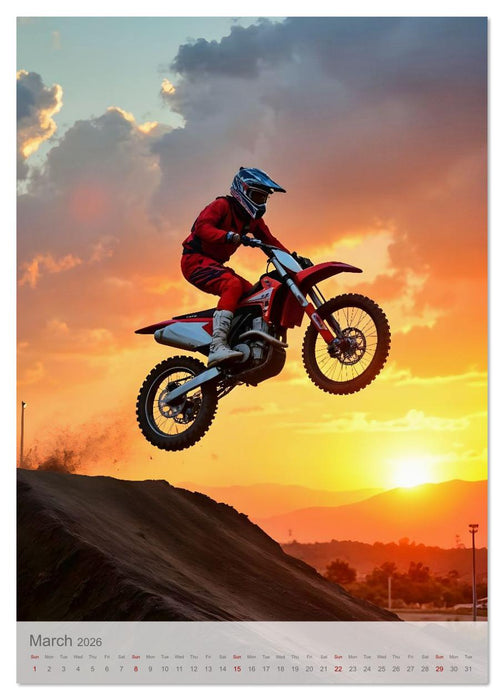 Born to Jump - Extreme motocross with adrenaline and dust (CALVENDO Premium-Calendar 2026)