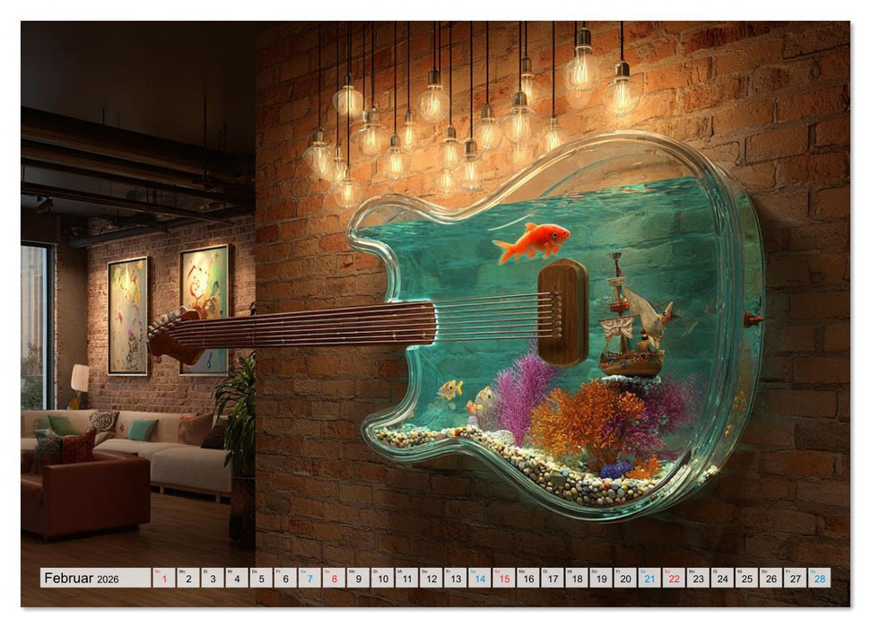 Saitenzauber – Gitarren im Bilderklang (CALVENDO Wandkalender 2026)