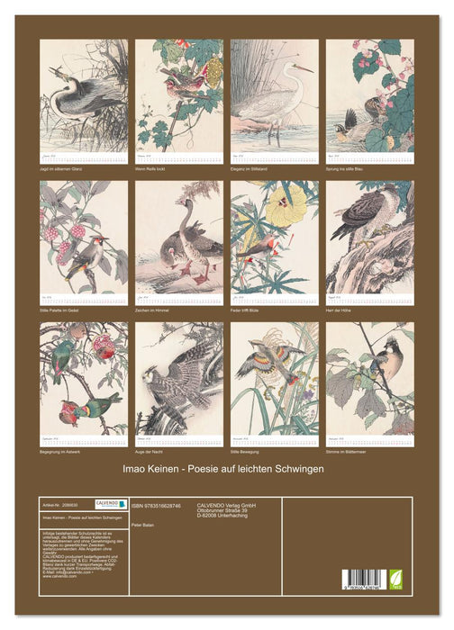 Imao Keinen - Poesie auf leichten Schwingen (CALVENDO Wandkalender 2026)