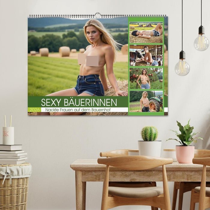 Sexy Bäuerinnen - Nackte Frauen auf dem Bauernhof (CALVENDO Wandkalender 2026)