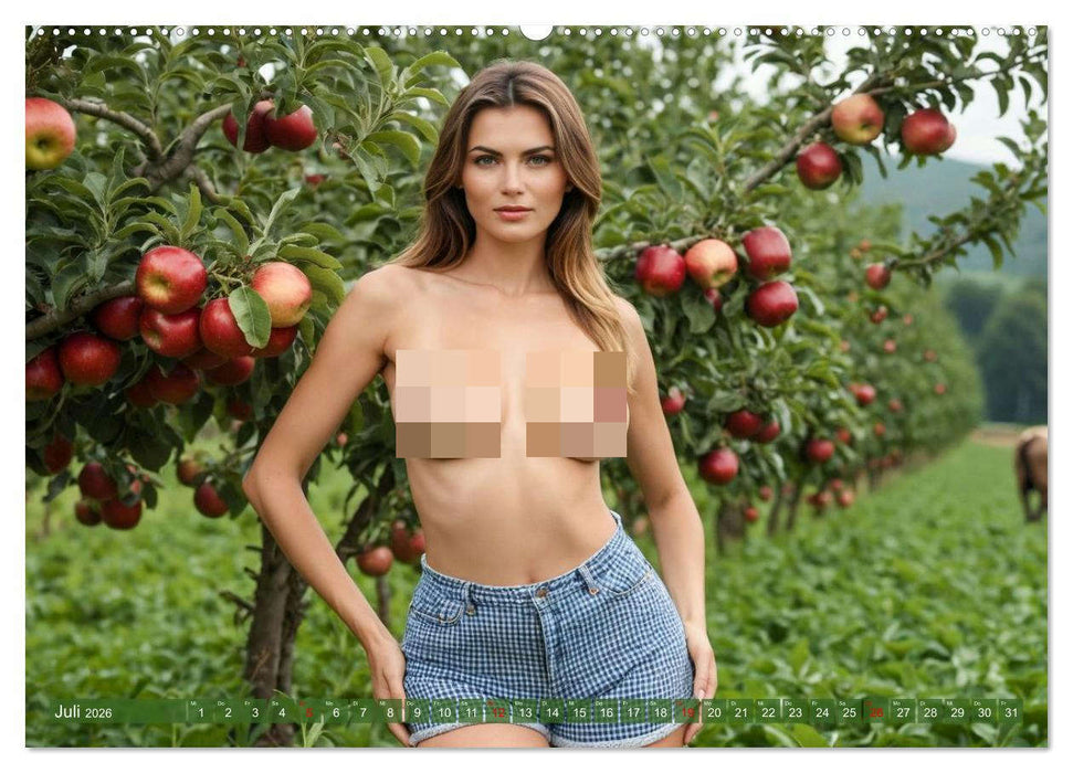 Sexy Bäuerinnen - Nackte Frauen auf dem Bauernhof (CALVENDO Premium Wandkalender 2026)