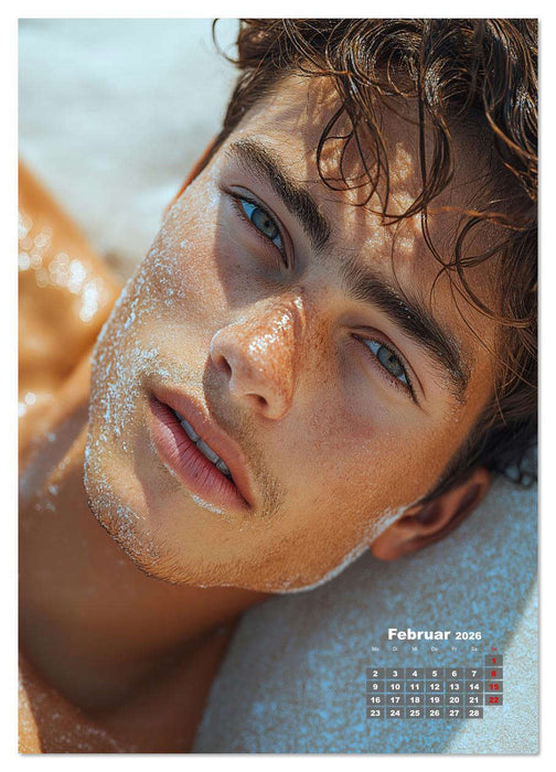 SEXY MÄNNER - Nackte Haut am Strand (CALVENDO Premium Wandkalender 2026)