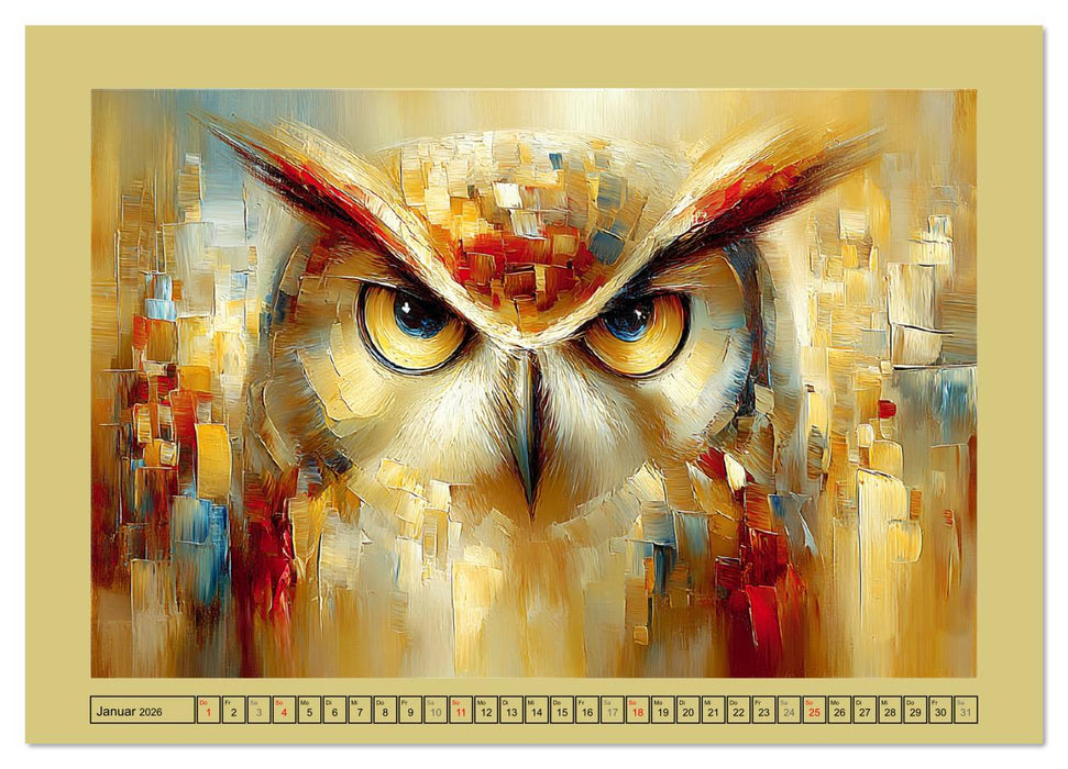 Majestäten der Lüfte. Raubvögel zwischen Himmel und Kunst (CALVENDO Premium Wandkalender 2026)