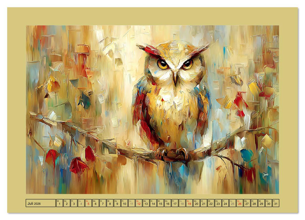 Majestäten der Lüfte. Raubvögel zwischen Himmel und Kunst (CALVENDO Premium Wandkalender 2026)