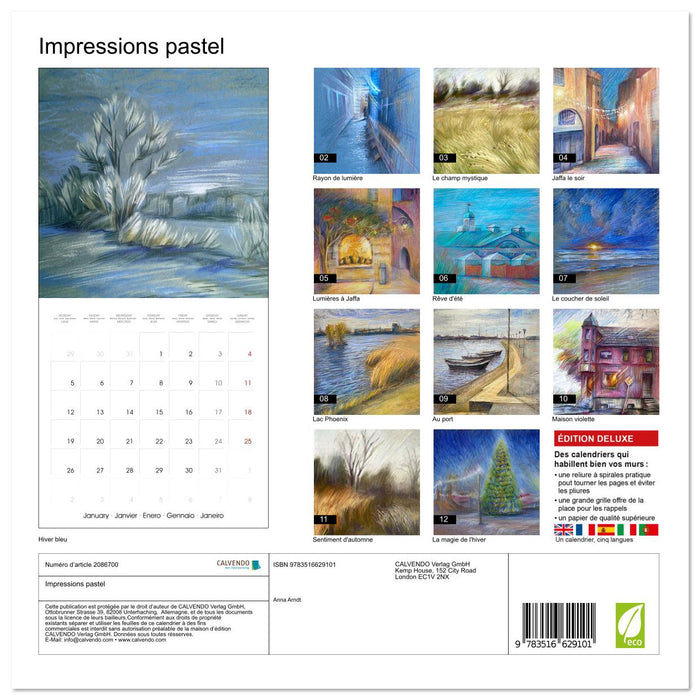 Impressions pastel (CALVENDO Calendrier mensuel 2026)