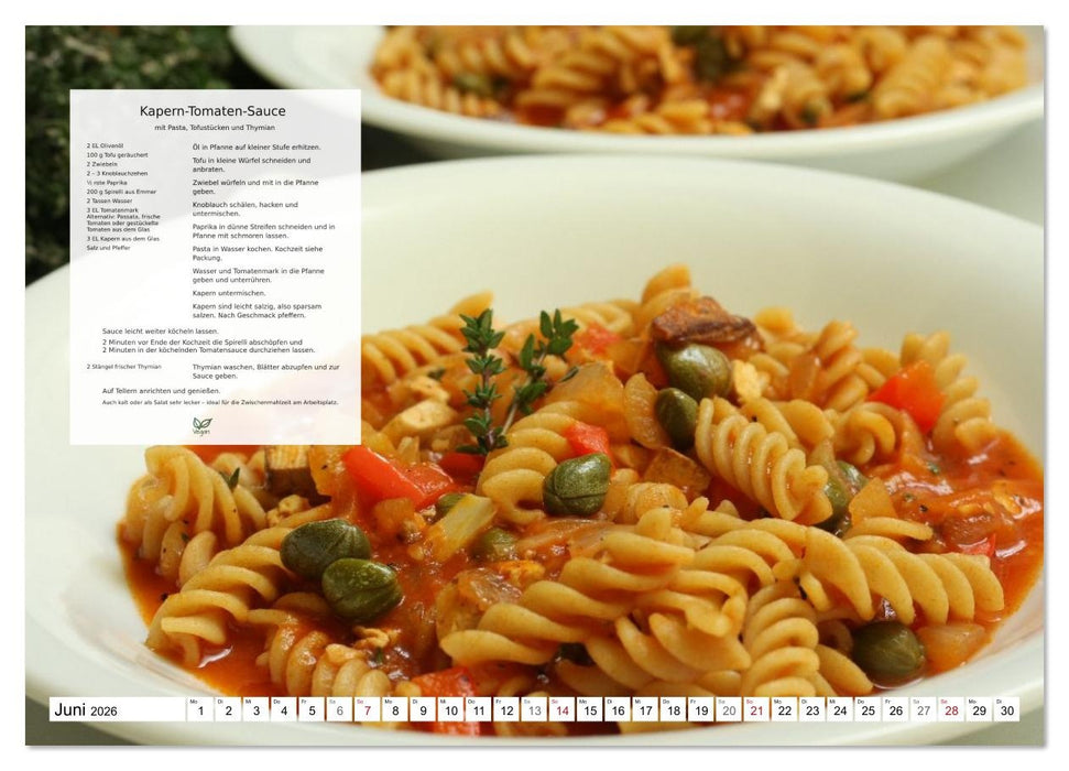 Pasta und Gemüse (CALVENDO Wandkalender 2026)