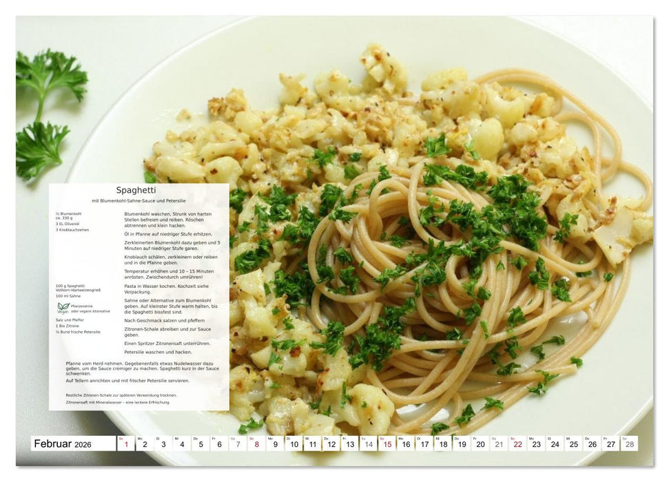 Pasta und Gemüse (CALVENDO Premium Wandkalender 2026)