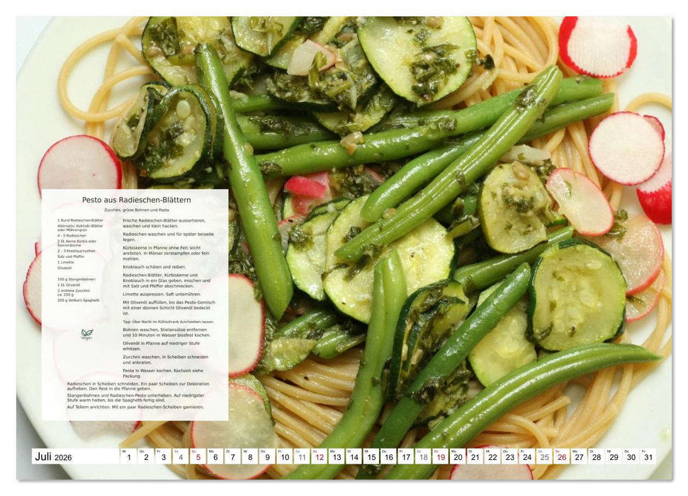 Pasta und Gemüse (CALVENDO Premium Wandkalender 2026)