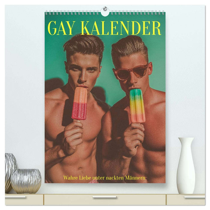 Gay Kalender - Wahre Liebe unter nackten Männern (CALVENDO Premium Wandkalender 2026)