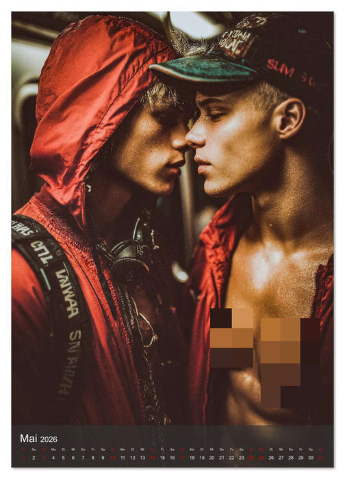 Gay Kalender - Wahre Liebe unter nackten Männern (CALVENDO Premium Wandkalender 2026)