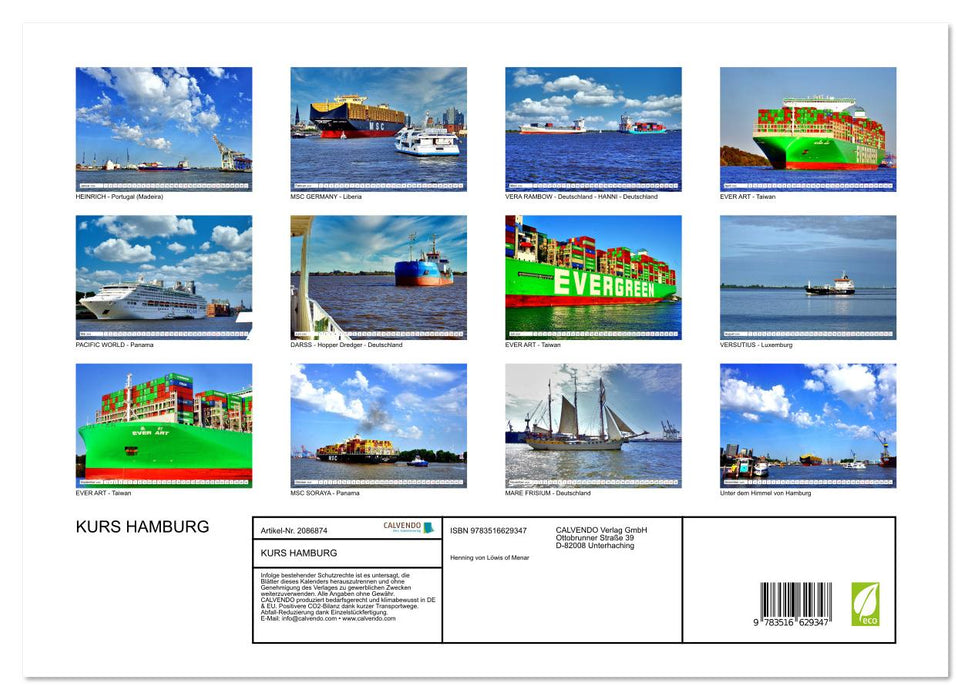 KURS HAMBURG (CALVENDO Premium Wandkalender 2026)