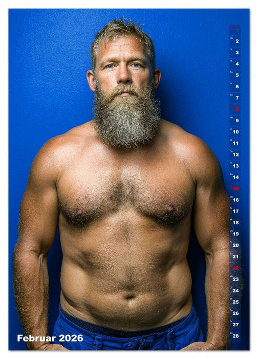 Bärchentyp - Sexy Männerkalender mit Bart, Bierbauch und Charakter (CALVENDO Wandkalender 2026)